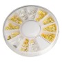Carusel 3D pentru unghii C024 cu decoratiuni metalice de 4-6mm MJ 1165975